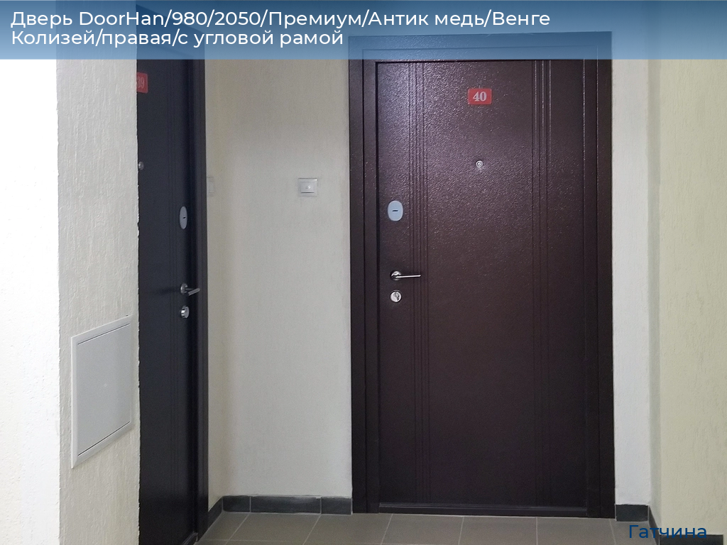 Дверь DoorHan/980/2050/Премиум/Антик медь/Венге Колизей/правая/с угловой рамой, gatchina.doorhan.ru